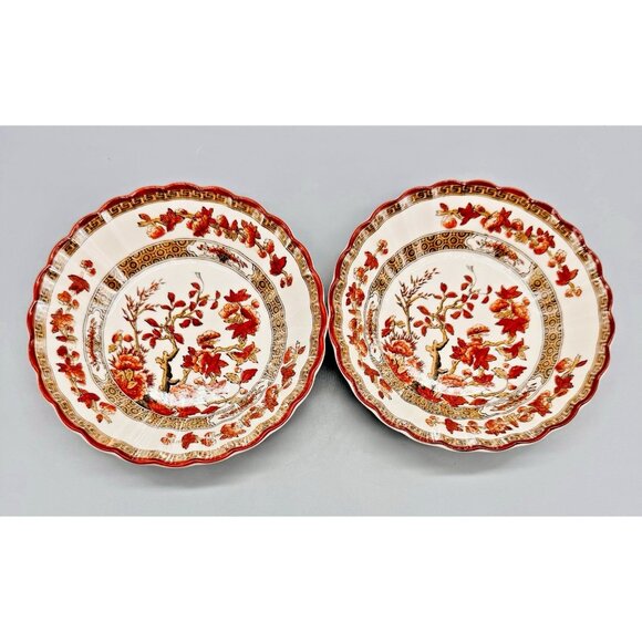 Copeland Spode India Indian Tree Rust Fruit Sauce Bowl 5.25 inch Lot of 2 - Picture 3 of 7